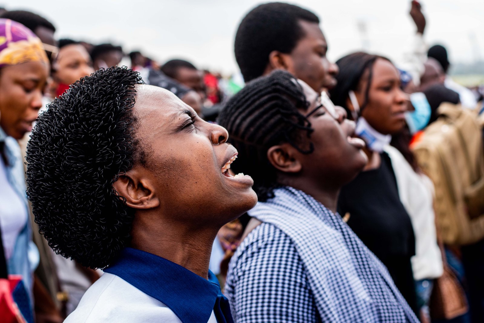 People gathered together in worship
